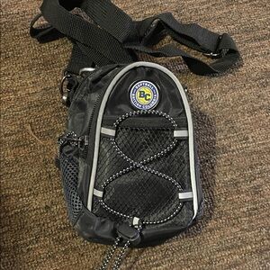 Black Belt Bag with Mesh Pocket